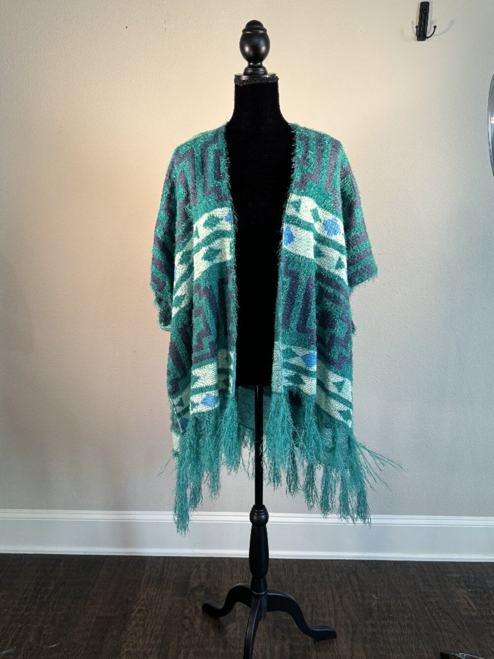 Free People Eyelash Aztec Kimono NWOT